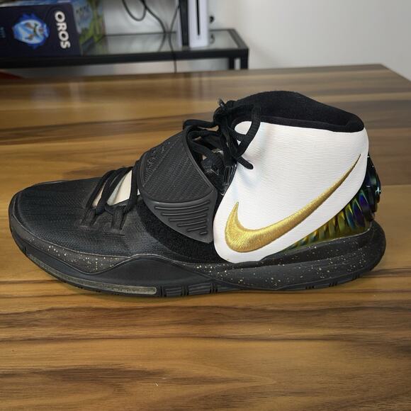 Nike Kyrie 6 Black White Gold Iridescent All Seeing Eye Sneakers Mens 11 Rare main image 11